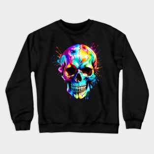 Colored Skull Design in Vibrant Vector Style Crewneck Sweatshirt